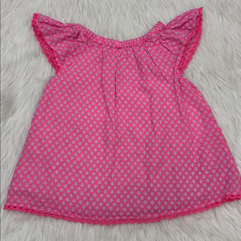 Mini Boden Girls Flutter Sleeve Hot Pink Tunic Top Size 6-7Y - Picture 11 of 16